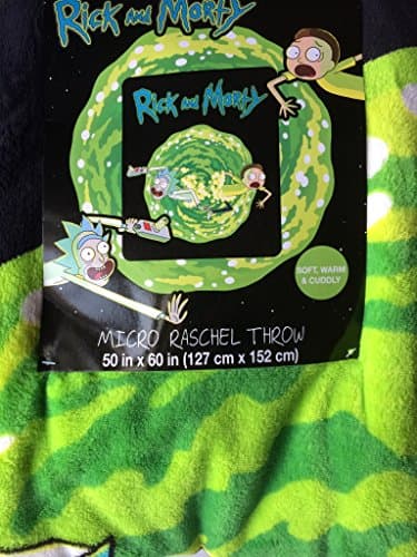 Rick and Morty Micro Raschel Throw 50x60 Blanket