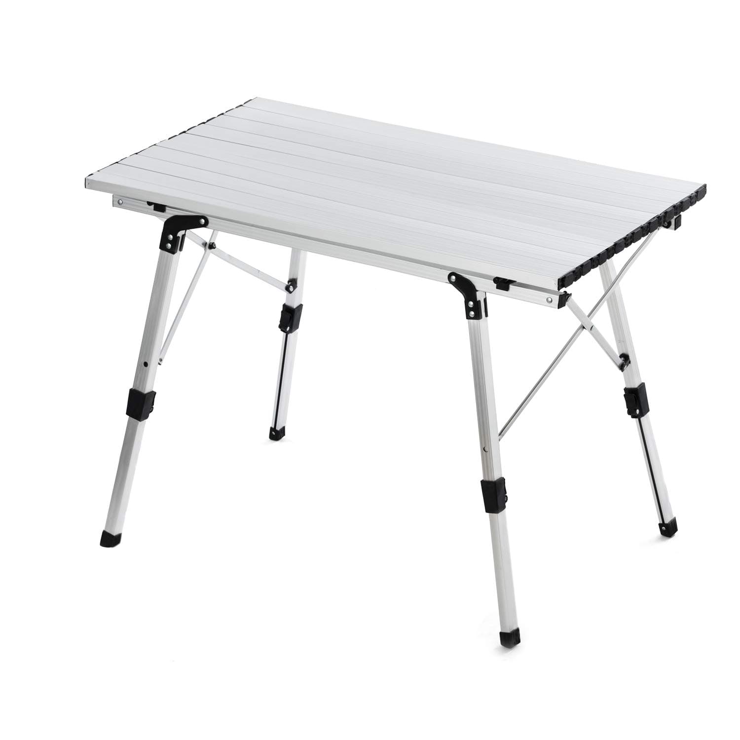 Tiptiper Camping Table, Portable Folding Table with Carrying Bag, Height Adjustable Aluminum Picnic Camp Table Outdoor & Indoor, 35.4"x20.3"