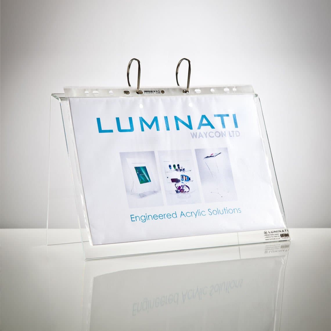 A4 Ring binder Desk Display | Portrait/Landscape | Clear Acrylic