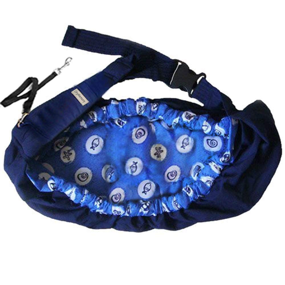 Pet Sling Carrier, OrgMemory Adjustable Sling Bag, Small Dog Cat Outdoor Shoulder Carrier Bag (Blue Sea)