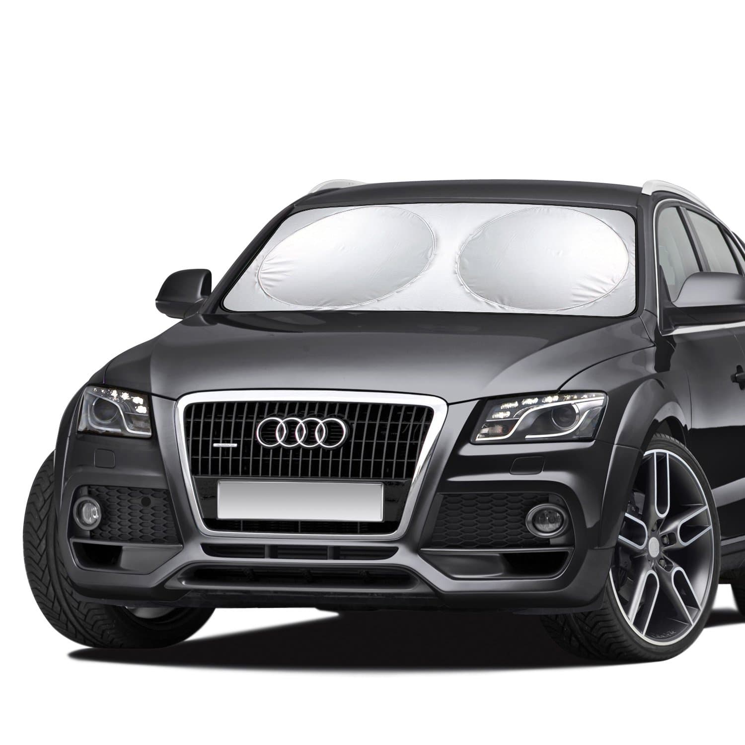 Aoafun Foldable Windshield Car Sun Shade,Keeps Vehicle Cool- UV Ray Protector Sunshade,Keeps Car Cooler By Up To 50%,Rastically Reduces Dashboard And Interior Temperatures ,Fits Most Universal Vehicle Vans Minivan SUV And Truck (145*70CM)