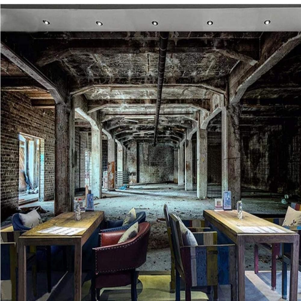 Custom Mural Wallpaper Retro Nostalgic Industrial Wind 3D Space Graffiti Art Wall Painting Restaurant Cafe Bar Background Decor-250cmx160cm