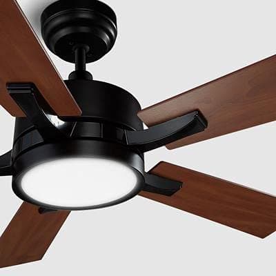 SMAFANSmart Ceiling Fan 52'' 5-Blade with Remote Control, DC Motor with 10 Speed, Dimmable LED Light Kit Included, Apex Works with Google Assistant and Amazon Alexa, Siri Shortcut.…