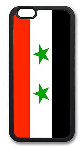 iPhone 6 Cases, Syria Flag Durable Soft Slim TPU Case Cover for iPhone 6 4.7 inch Screen (Does NOT fit iPhone 5 5S 5C 4 4s or iPhone 6 Plus 5.5 inch screen) - TPU Black
