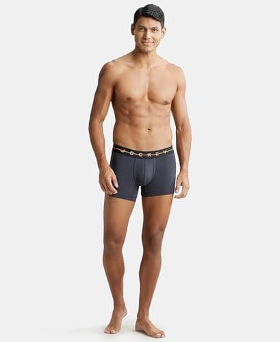 Jockey NY16 Men's Super Combed Cotton Elastane Stretch Solid Trunk with Ultrasoft Waistband (Colors & Prints May Vary)