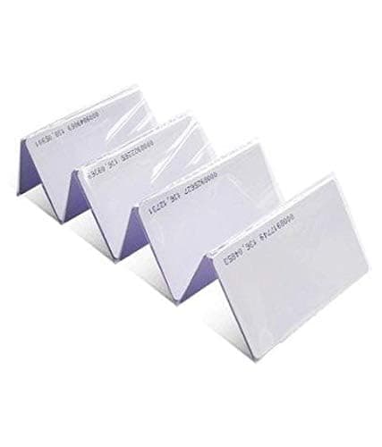 Team Office Thermal Printable Thin Proximity LF 125 kHz RFID Cards for Time Attendance and Access Control System for School, Office, Hospital, Corporate, Industry, Labs (White, 0.8 mm) - Pack of 10