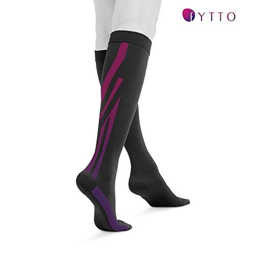 1020 Opaque Compression Socks for Professionals 15-20 mmHg - Graduated Medical Support for Flight, Travel, DVT and Edema - Small, Black