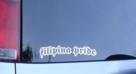 Filipina Pride Vinyl Sticker - White