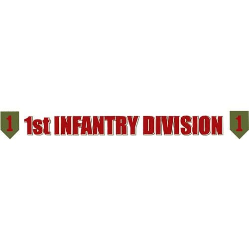 U.S. Army 1st Infantry Division Clear Window Strip