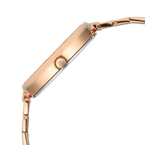 Titan Purple Stackables Quartz Analog Two Toned Champagne and Rose Gold Dial Gold Stainless Steel Strap Watch for Women - NT2714WM01F