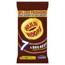 KP Hula Hoops BBQ Beef Snacks 7 X 25G