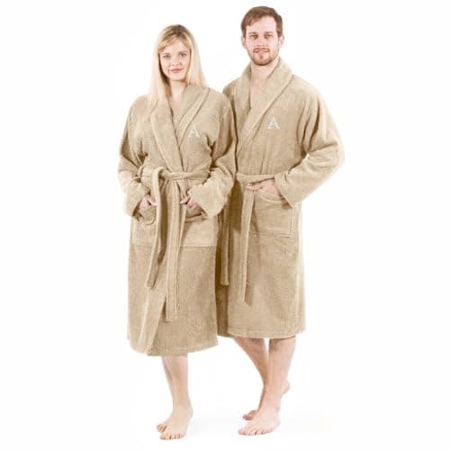 Aristocrat Custom Embroidered 100% Turkish Cotton Bathrobe –Personalized Robe, Soft Terry Cloth Unisex Bathrobe