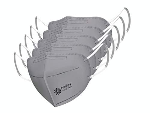 Unisex N95 (Pack of 5) Ear Loop Style Protective Face Mask 5 layered filtration with genuine Melt Blown and Hot Air Cotton Layers (Regular)