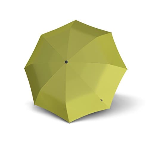 Knirps X1 Pocket Umbrella - Plain - Includes EVA Hard Case in Umbrella Design - 100% Polyester - High-Quality Workmanship - Wind Tunnel Tested - Manual, Small, Compact, Lightweight and Reliable, lemon, standard size, Smallest umbrella in the world with trendy pattern