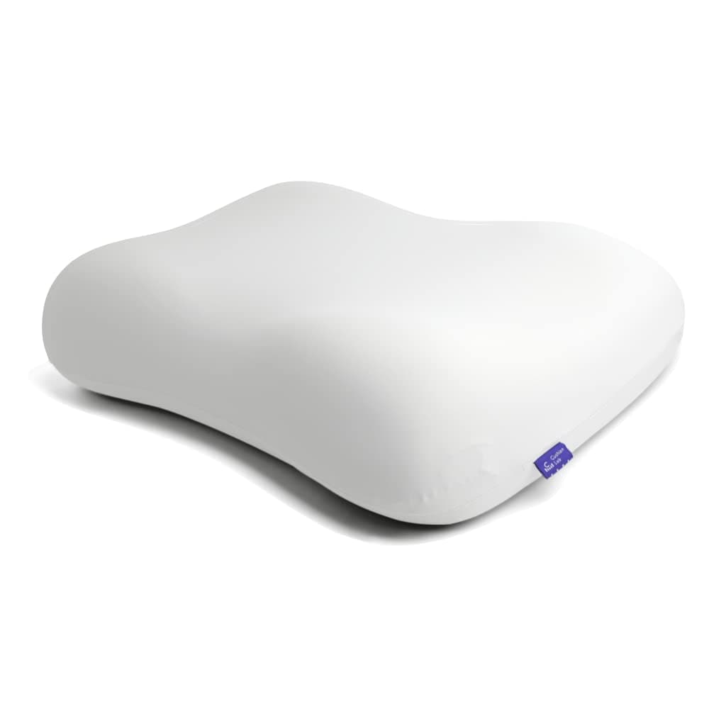 Deep Sleep Pillow, Patented Ergonomic Contour Design for Side & Back Sleepers, Orthopedic Cervical Shape Gently Cradles Head & Provides Neck Support & Shoulder Pain Relief - Calm Grey