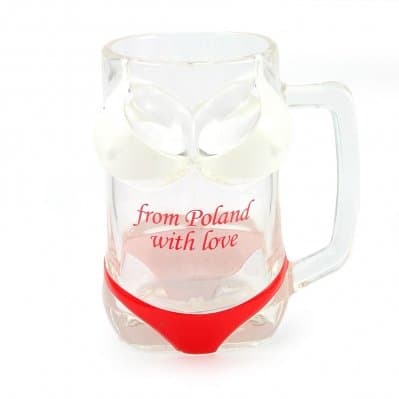 Poland White & Red Bikini Beer Mug