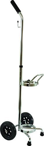Single Cylinder Size D or E Oxygen Cylinder Cart
