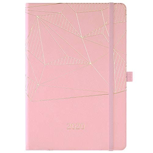 Academic Diary 2022-2023 - A5 Week to View from Aug. 2022 to Jul. 2023, with Pen Holder, Inner Pocket, Banded, Premium Hardcover, 14.6 * 21.4 cm, Pink
