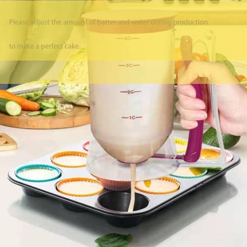 Yieobel Cupcake Batter Separator for Baking - Measuring Tool with Cream Separator Cups, Best Gift for Friends (Purple)