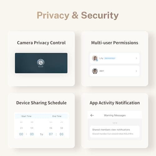 Enabot EBO ROLA Mini 2K Camera Robot: Mobile Pet Camera, Up to 25 Days Battery Life, Built-in Call Buttons, Two-Way Audio