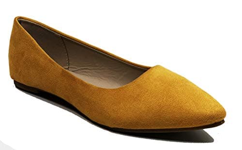 Walstar Women's Comfortable Point Toe Flat Pumps Shoes