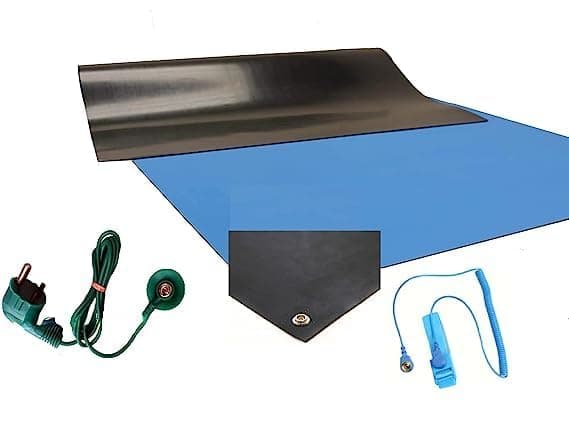 Sky-Zero Volt Therapy kit Grounding Mat Pad Earthing Sheet With 3 pin Plug & Grounding Wrist Band for Grounding Human body volatge (SIZE) (3X6.5 FT)