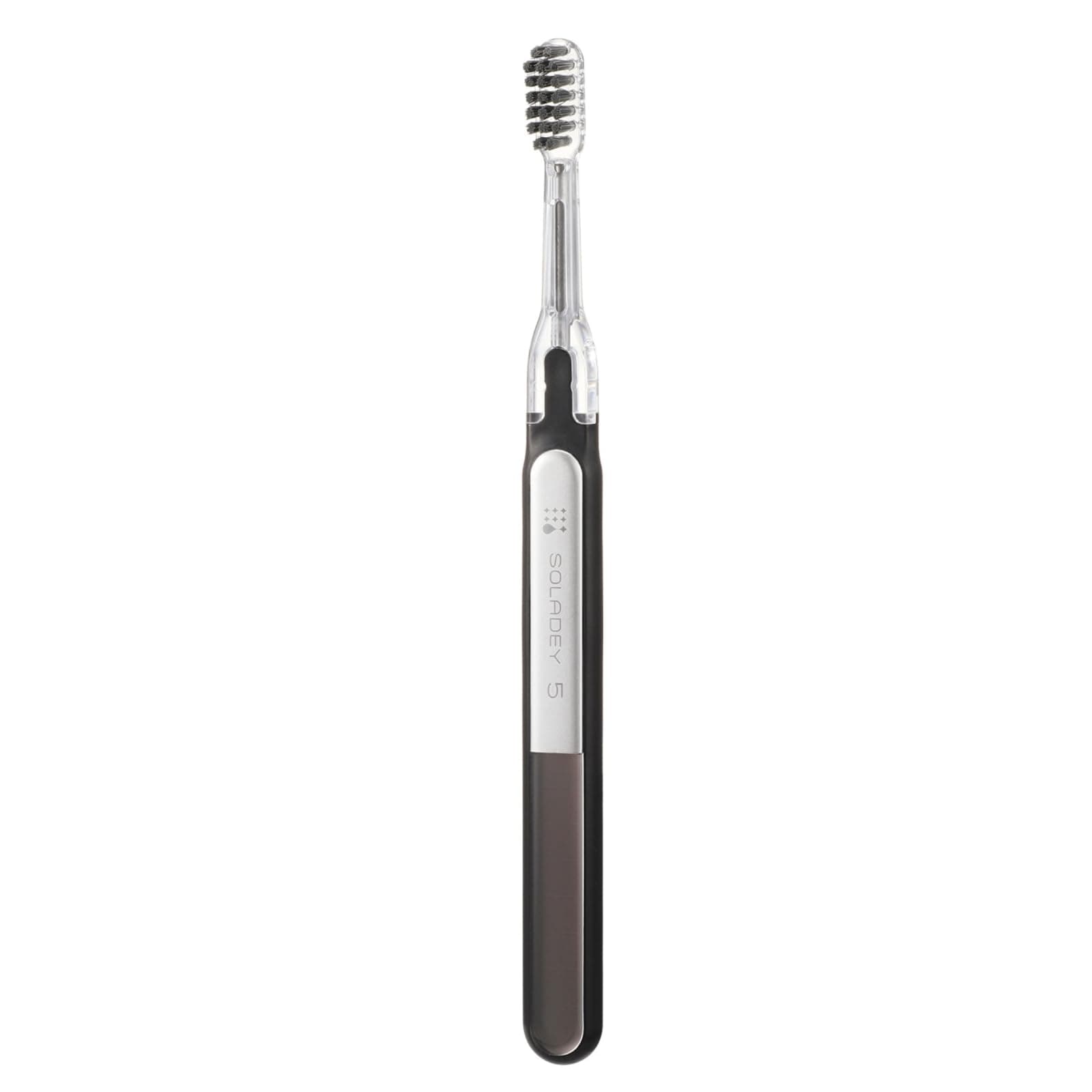 Soladey5 Ionic Toothbrush, Black, Large Solar Panels and TiO2 Semiconductor, You can Brush Without Toothpaste