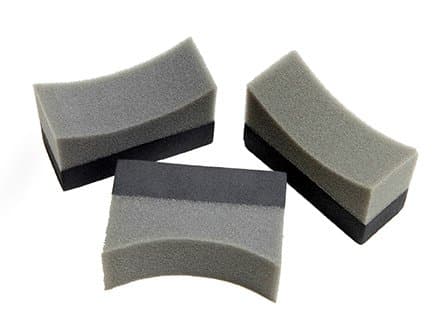 Curved Tyre Dressing Applicator Pad Set - Applying Tyre Shine