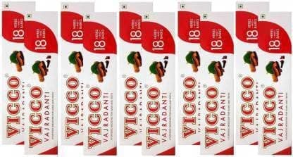VICCO Vajradanti Paste - 200g (20 grm x 10) Toothpaste (200 g, Pack of 10) Toothpaste (200 g, Pack of 10)