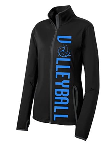 Volleyball Full Zip Fleece Lined Sweatshirt