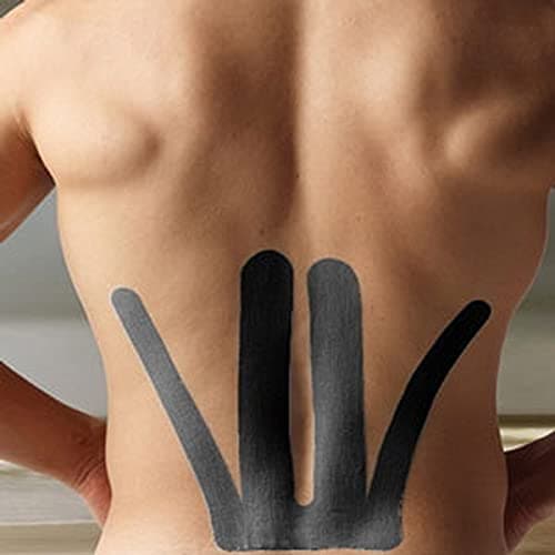 Spidertech Lower Back Pre-Cut Kinesiology Tape | Water-Resistant and Easy to use | Preferred by Athletes | Reduce Pain and Inflammation, Help re-Train Muscles, Enhanced Performance (1 Pack)