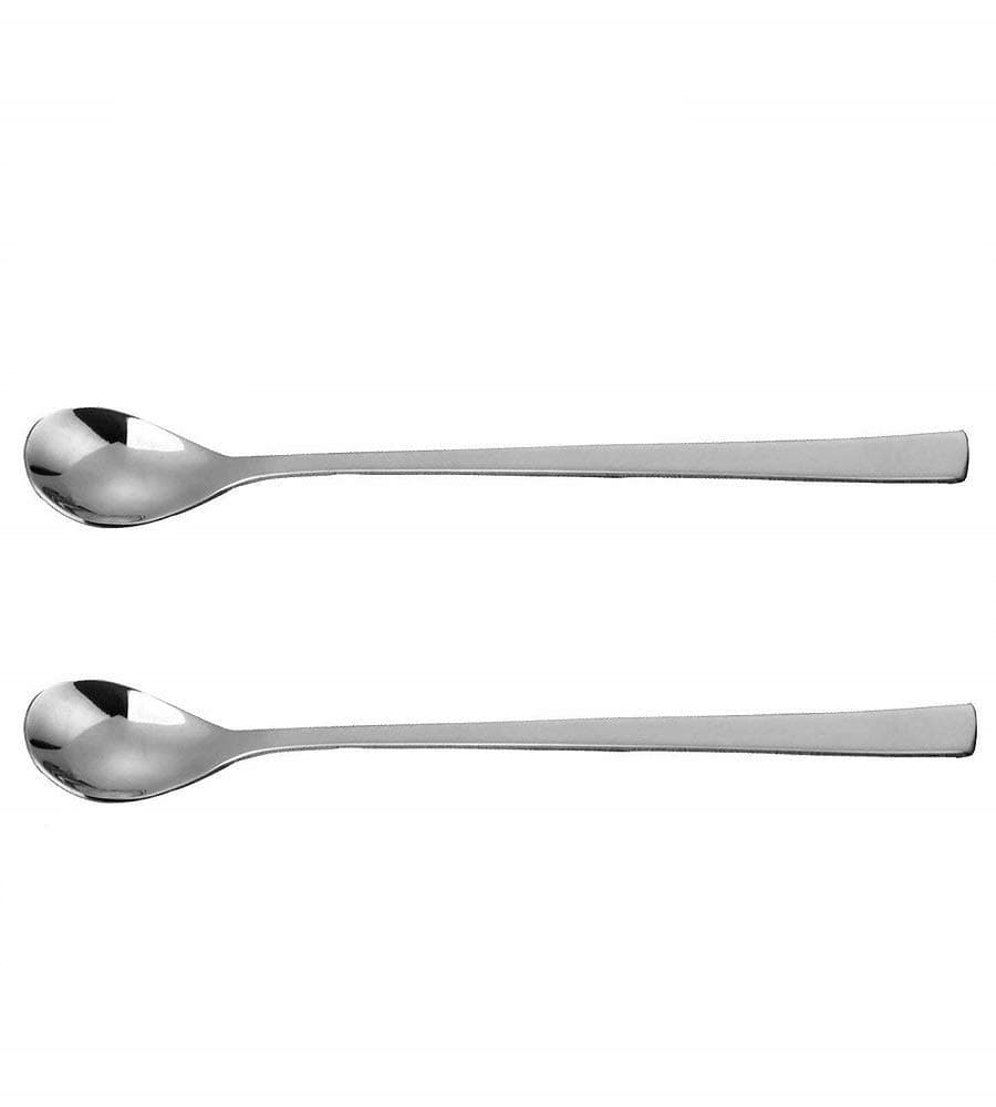 Long Handle Iced Tea Spoon, Coffee Spoon, Ice Cream Spoon For Tall Glasses, Stainless Steel Cocktail Stirring Spoons, Soda Spoons, Bournvita/Horlicks Spoon, Milkshake Spoon (2) ,21 Cm