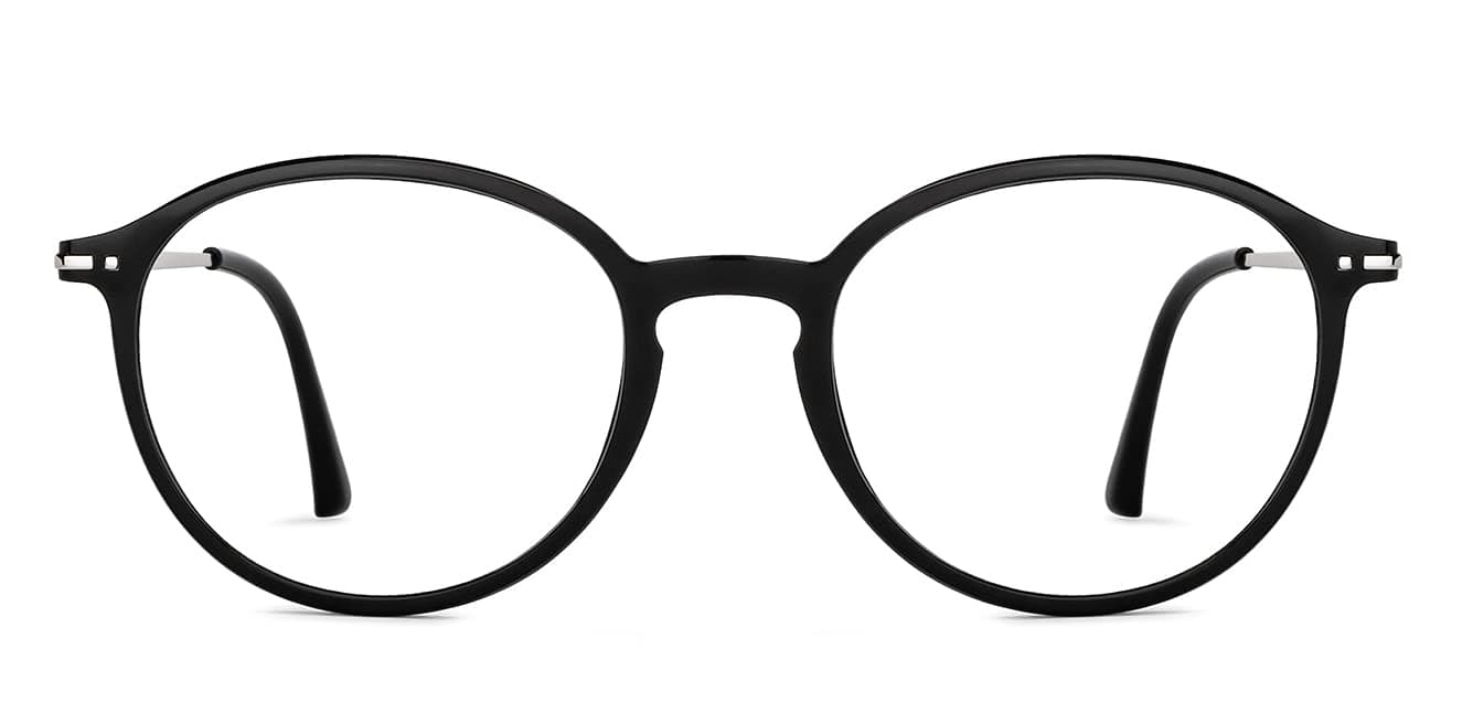 LENSKART BLU | Zero Power Blue Cut Computer Glasses | Anti Glare, Lightweight & Blocks Harmful Rays | UV Protection Specs | Full Rim Round | For Men & Women | Large | LB E14787