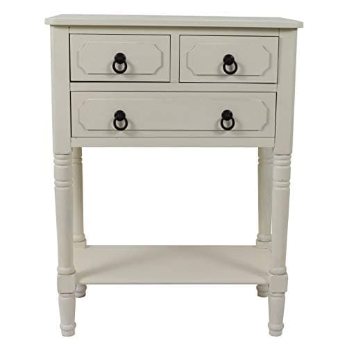 Décor Therapy End Table, 31" x 13" x 28.35", Antique White