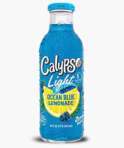 Lemonade, Light Ocean Blue Lemonade, Made with Real Fruit, 16 Fl Oz Glass Bottles (Pack of 6)