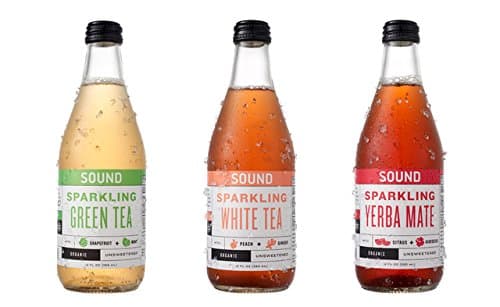 SOUND Sparkling Organic Tea - Caffeinated Sampler Pack 12 Ounce, 12 Count