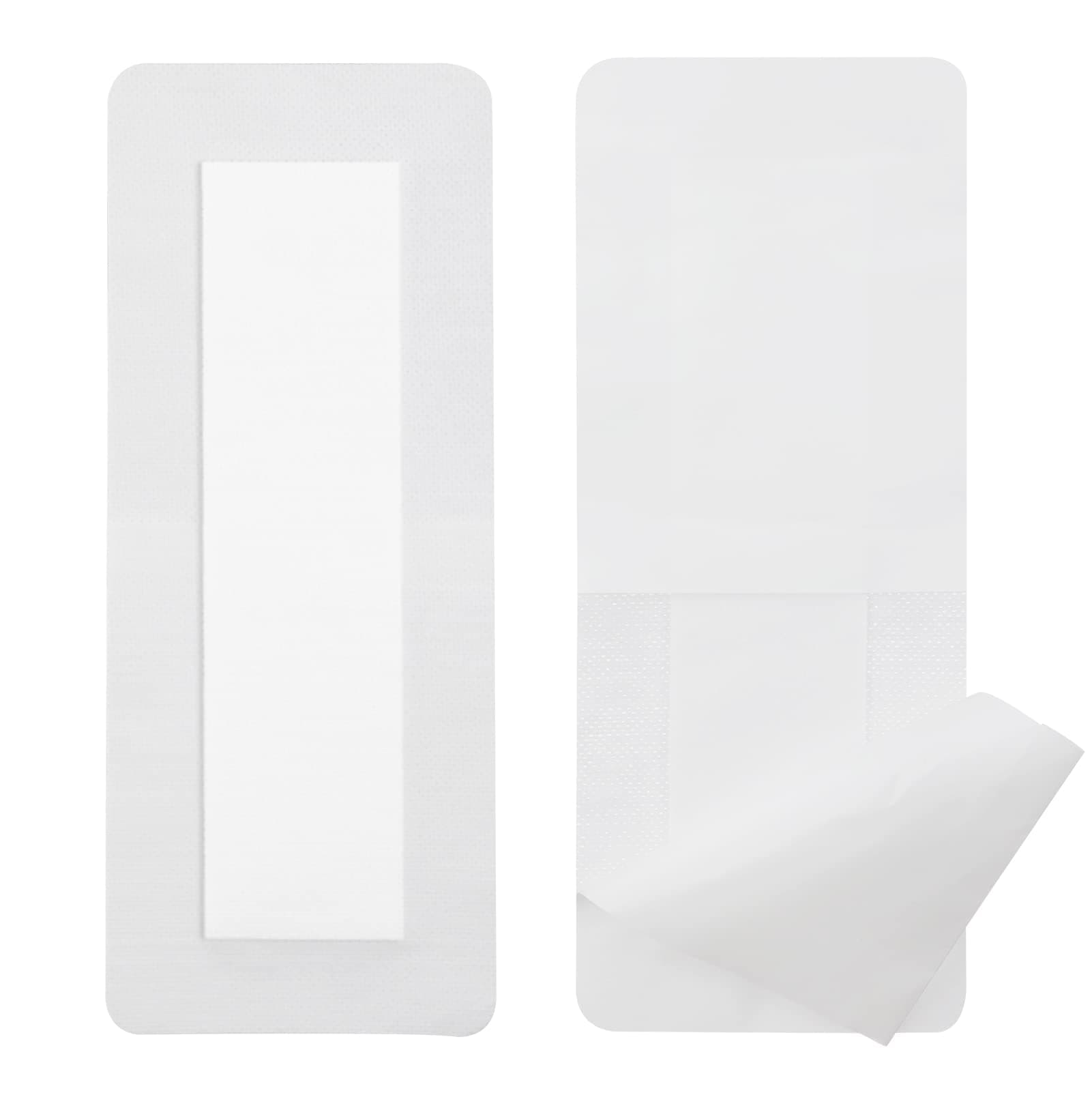 Breathable Knee Replacement Surgery Adhesive Island Wound Dressing Bordered Gauze Large Bandage Patches with Non-Stick Pad for Hip Surgery Abdominal Back Incision 4"x8"(Pack of 10)