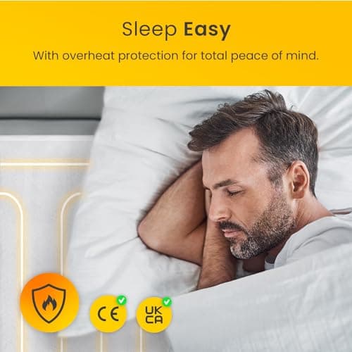 Cosi Home King Size Electric Blanket - Premium Microfleece Soft Touch, Heated Fitted Mattress Underblanket, Cover, Bed Warmer Pad - 3 Heat Settings & Machine Washable - 137 x 165cm