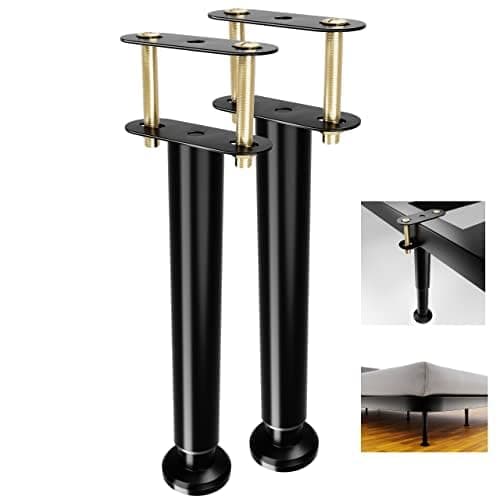 Adjustable Bed Frame Support Legs 13.8-23.6 inch, Bed Support Legs for Bed Frame/Bed Center Slat/Furniture,Metal Bed Center Slat Heavy Support Leg (2 Pcs)