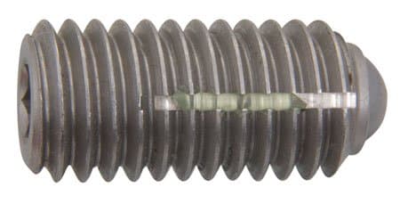 Kipp KBP-163 Hex-Socket Long-Lok Thread All-Stainless Steel Ball Plunger 1/2-13 x 1.02, End force-12.36 lbs.