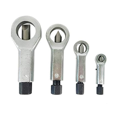 CH Wrench Nut - Heavy Duty Nut Splitter Set Broken Damaged Screw Removal Splitting 4 Sizes - Cracker Damage Tool Wrench Ratchet Drill Remover Steel Broken Bolt Manual Spanner Cutter Breaker