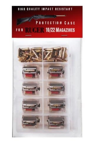 Ruger BX-1 Magazine Plastic Case for 10 10/22 BX1 - Fits Takedown Bag - Holds 700 22LR
