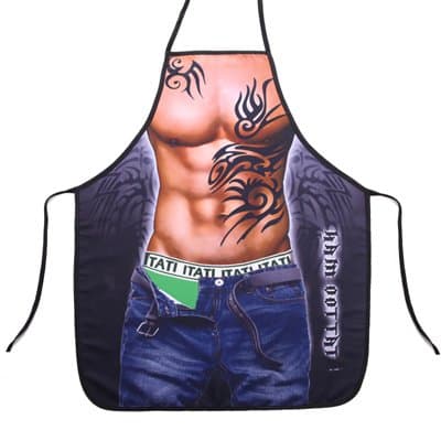 NiceSee Tattooed Man Apron Kitchen Apron