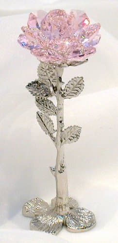 Pink Crystal Rose Made Using Crystal