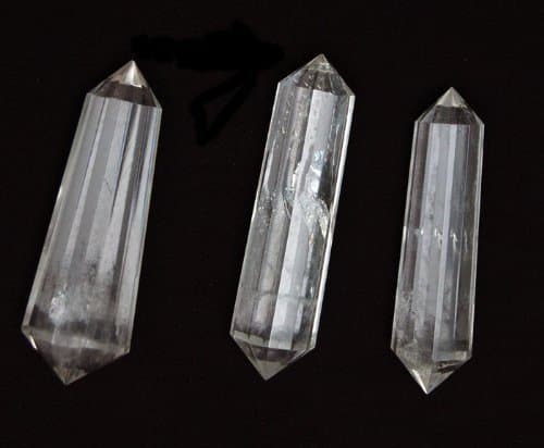 12 Sided Traditional Vogel Cut Quartz Crystal Point