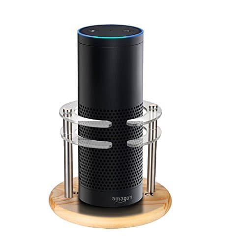 Greenpointselect Wood Acrylic Speaker Stand for Amazon Echo - Protect Alexa - Pine Wood