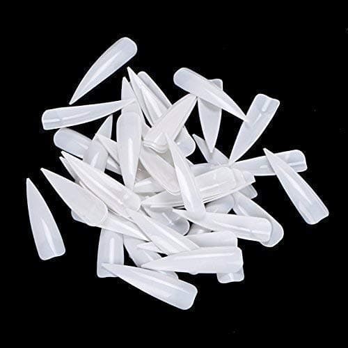 Odstore 500Pcs Long Sharp False Nail Art Tips Acrylic Salon - White Color#3-017