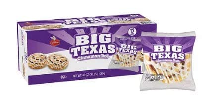 Cloverhill Big Texas Cinnamon Roll 4 Oz. Roll, 12 Ct. A1
