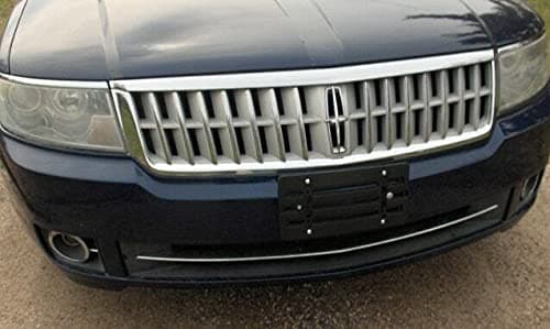 Front Bumper License Plate Tag Holder Mount Mounting Relocator Adapter Kit Bracket for Lincoln (All Models) Quantity Discount(9.95$ to 6.50$) (Each with 2 Screws + 4 Bolts & 4 Built in Nuts) (1)