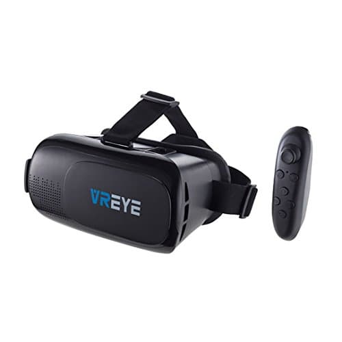 Bitmore VR Eye 3D Virtual Reality Headset for Smartphones iOS and Android with Remote Control